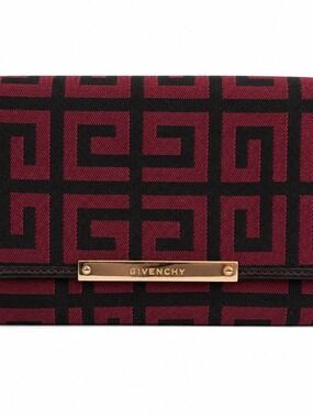 Givenchy Burgundy & Black Logo Wallet – Vintage Elegance, VGUC
